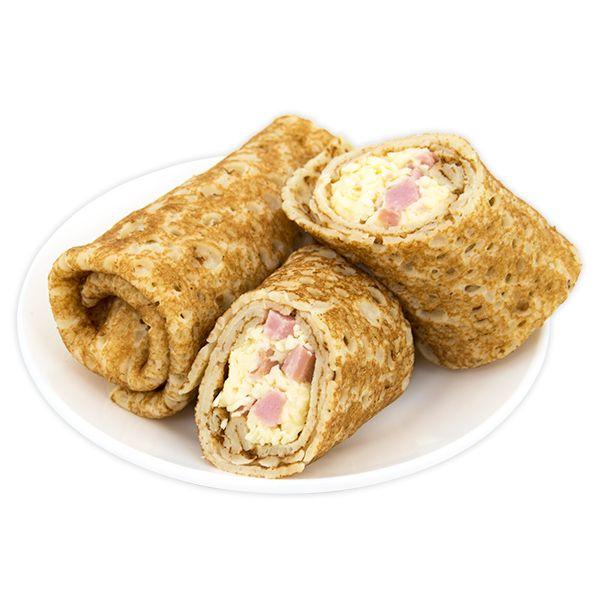 Блины-мини с ветчиной и сыром
