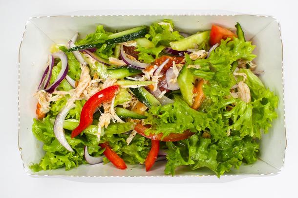 Овощной микс с запеченным куриным филе 100г Овощной микс с запеченным куриным филе 100г